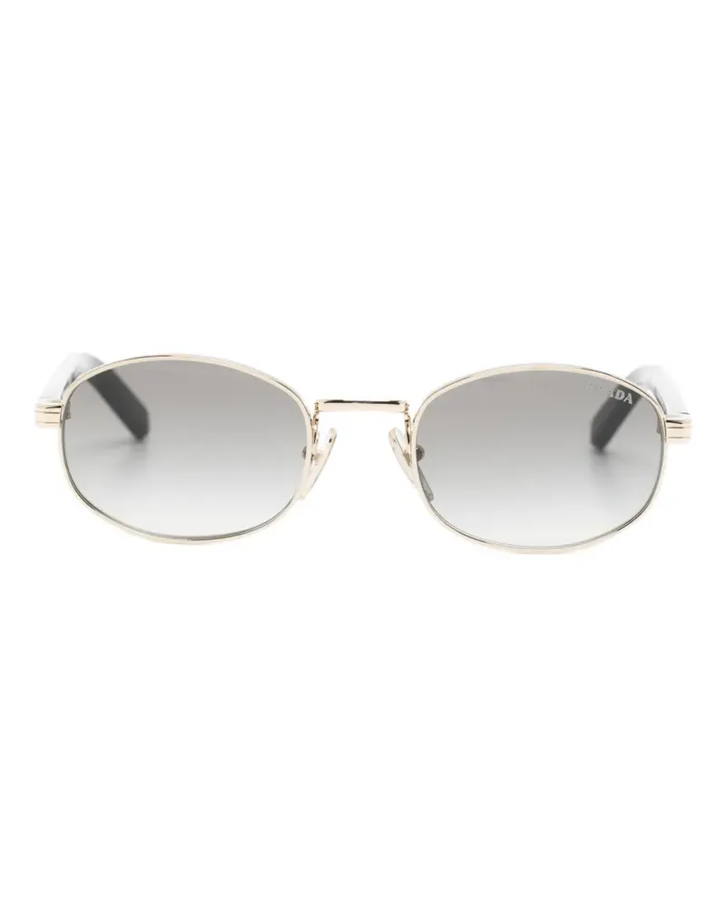 Prada Sonnenbrille mit ovalem Gestell - Gold Gold