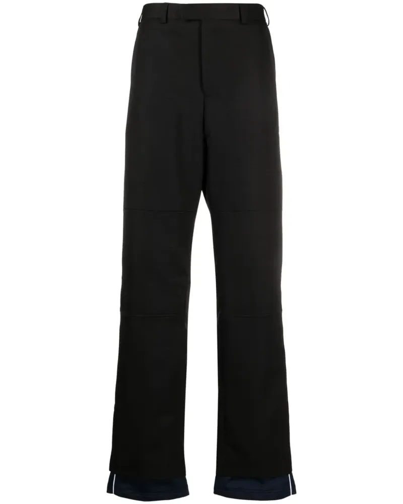 Martine Rose Sports Hem Hose mit geradem Bein - Schwarz Schwarz