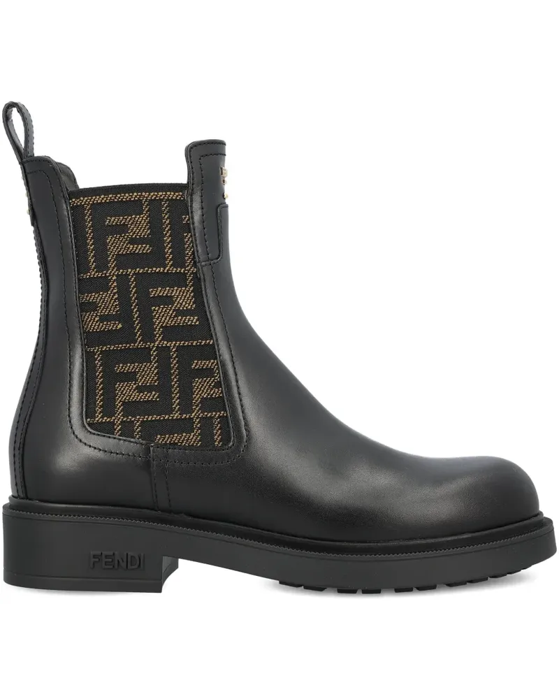 Fendi Filo leather Chelsea boots - Schwarz Schwarz