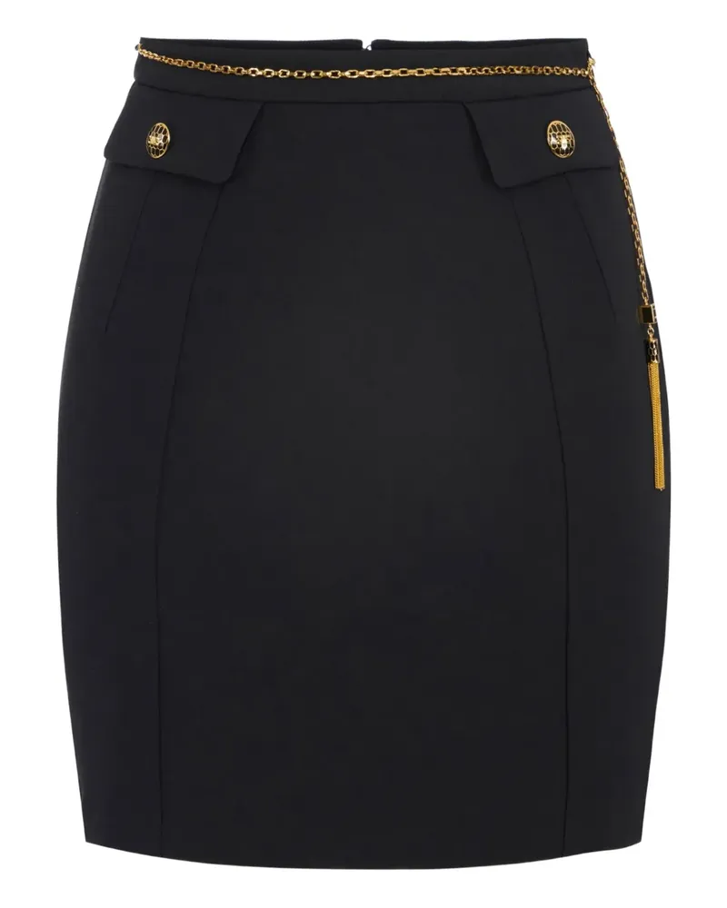 Elisabetta Franchi Midirock mit Kettendetail - Schwarz Schwarz