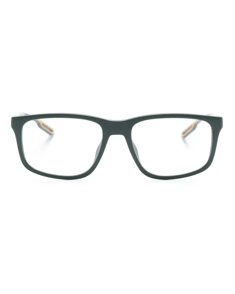 Emporio Armani Eckige Brille mit Logo-Prägung - Grün Grün