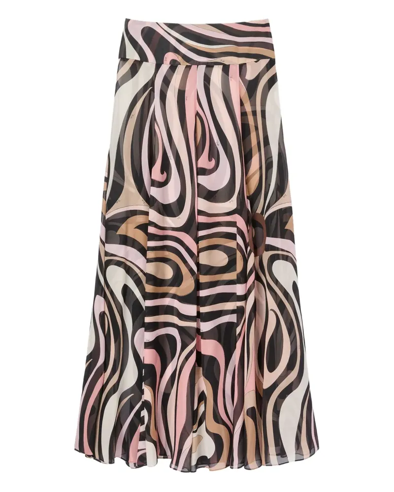 Emilio Pucci Maxirock mit Marmo-Print - Schwarz Schwarz