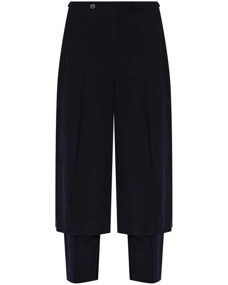 Issey Miyake Hose im Layering-Look - Blau Blau