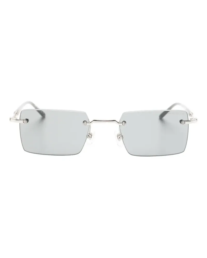 Montblanc rimless rectangle-frame sunglasses - Silber Silber
