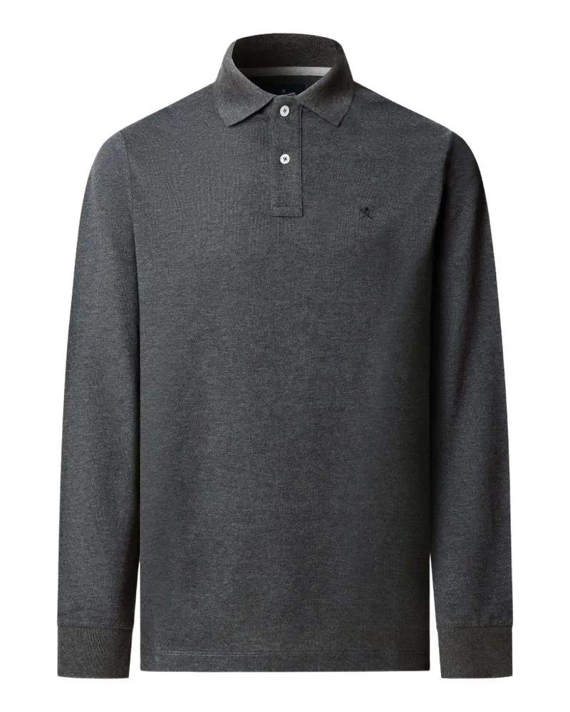 Hackett Poloshirt mit Logo-Stickerei - Grau Grau