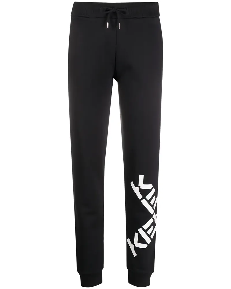 Kenzo Jogginghose mit Logo-Print - Schwarz Schwarz