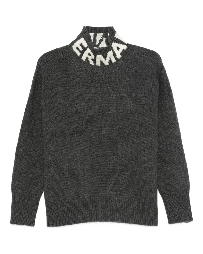 Ermanno Scervino Stehkragen-Pullover mit Logo - Grau Grau