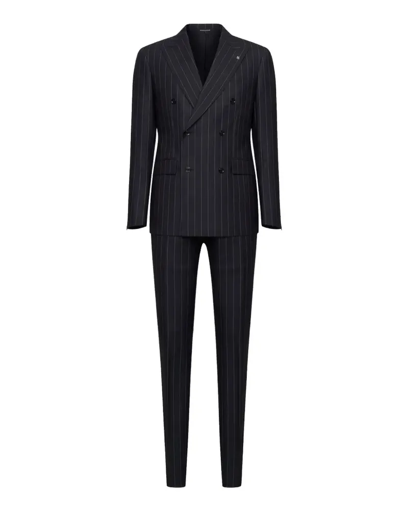 Tagliatore pinstriped double-breasted suit - Grau Grau