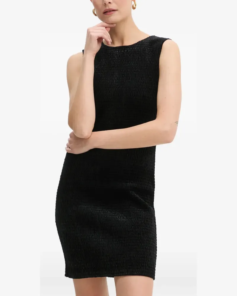 Michael Kors Gesmoktes Samtkleid - Schwarz Schwarz