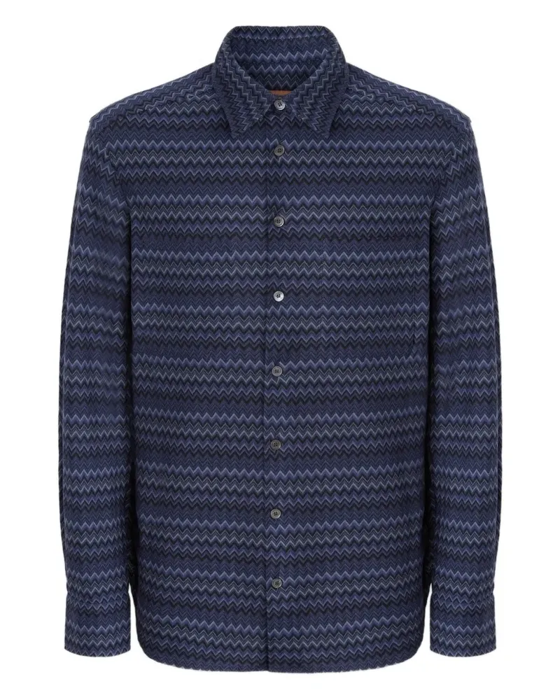 Missoni Hemd mit Zickzackmuster - Blau Blau