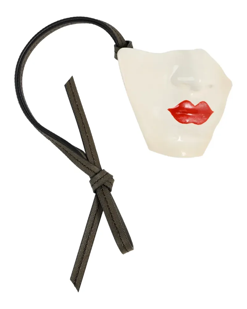 Maison Margiela Broken Doll Face Lips Taschenanhänger - Nude Nude