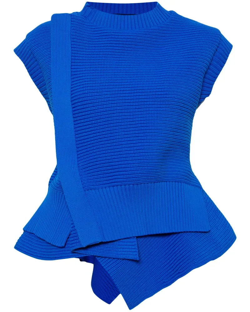 Sacai Top im Layering-Look - Blau Blau