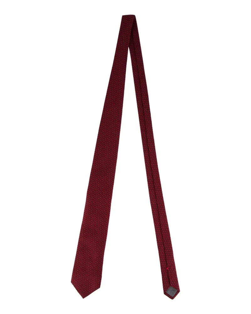 Brunello Cucinelli textured silk tie - Rot Rot