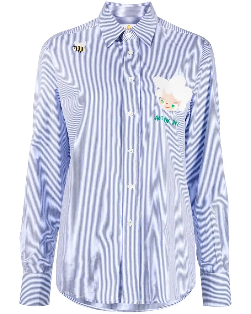 Mira Mikati Gestreiftes Hemd - Blau Blau