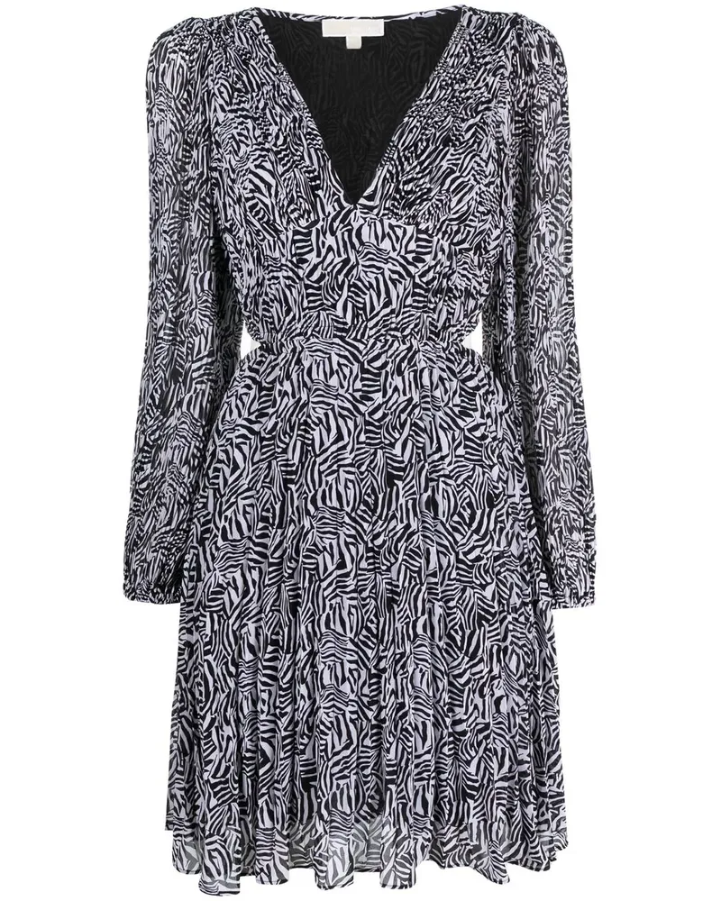 Michael Kors Minikleid mit Zebra-Print - Schwarz Schwarz
