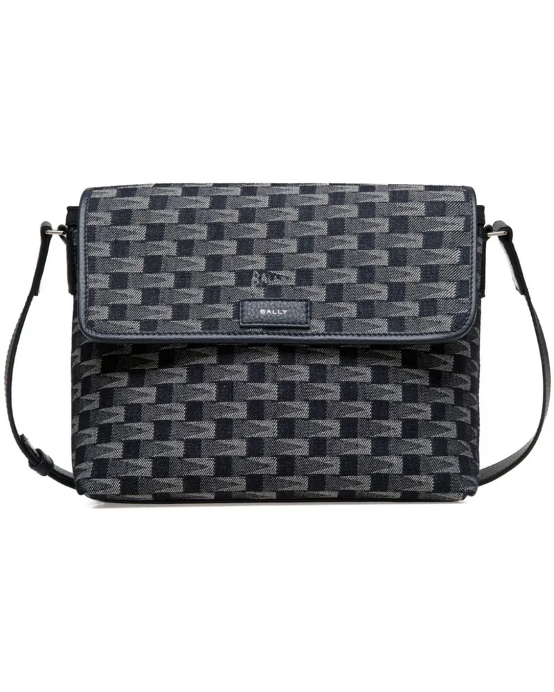 Bally Kuriertasche mit Jacquardmuster - Blau Blau