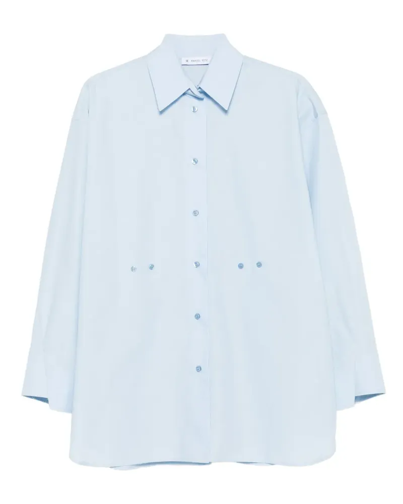 Manuel Ritz Popeline-Hemd - Blau Blau