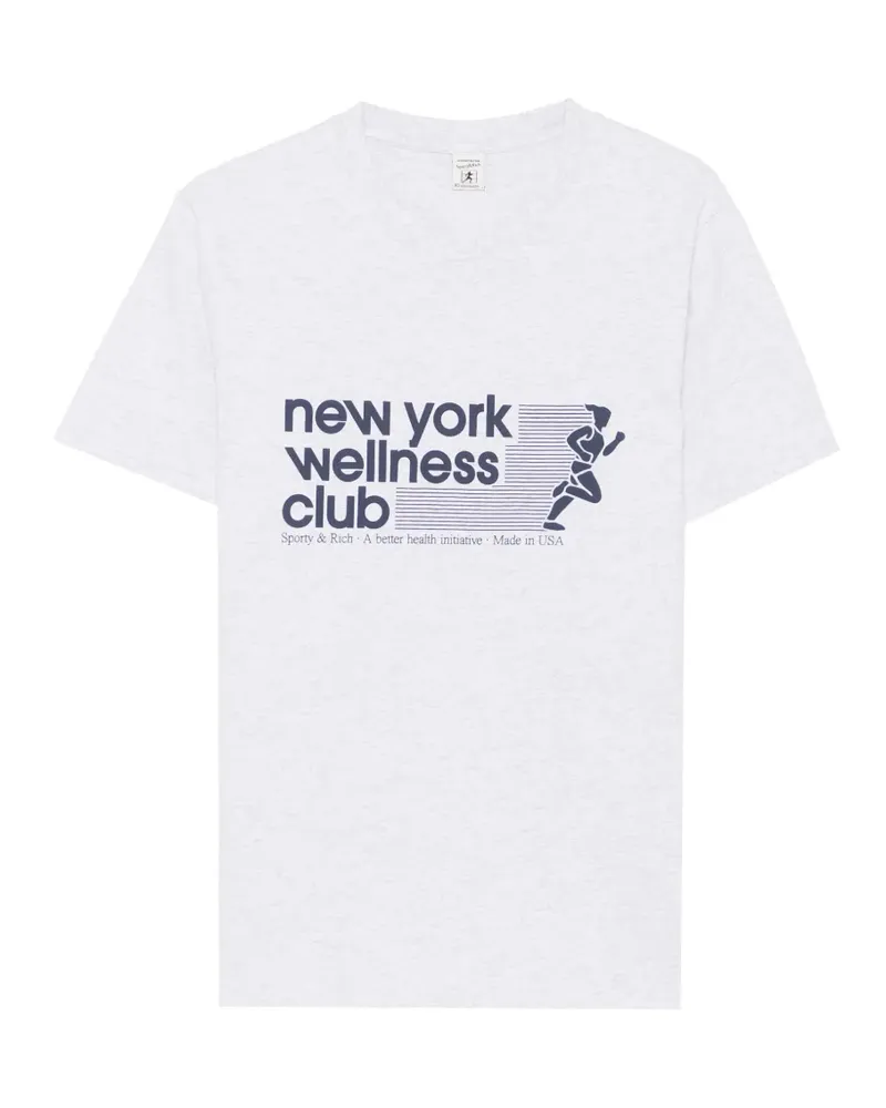 SPORTY & RICH New York Wellness Club T-shirt - Grau Grau