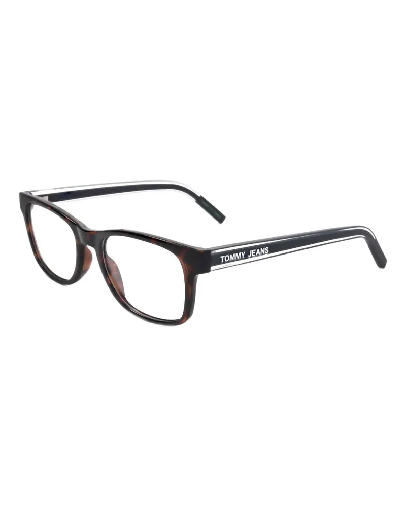 Tommy Hilfiger Eckige Brille in Schildpattoptik - Braun Braun