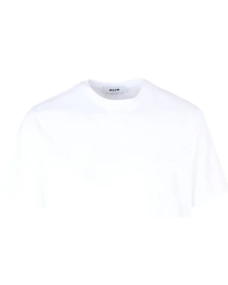 MSGM T-Shirt mit Logo - Weiß Weiß