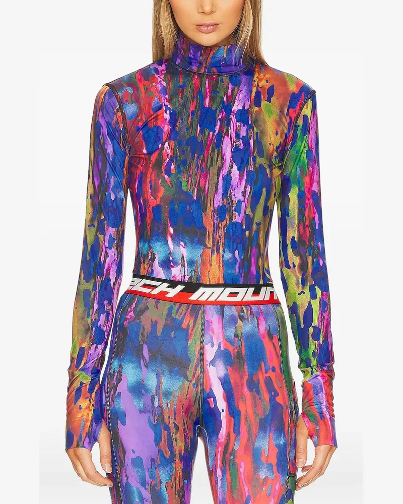 Aztech Mountain Top mit abstraktem Print - Rosa Rosa