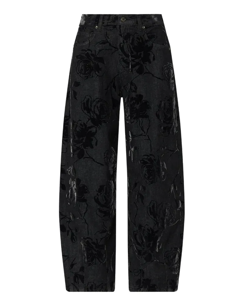 Liu Jo Ballonhose mit beflocktem Print - Schwarz Schwarz
