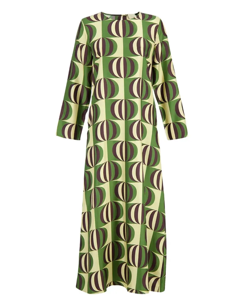 PAULA Kleid mit geometrischem Print - Grün Grün