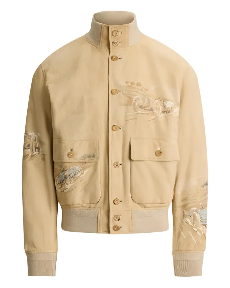 Ralph Lauren Bemalte Hayworth Wildlederjacke - Nude Nude