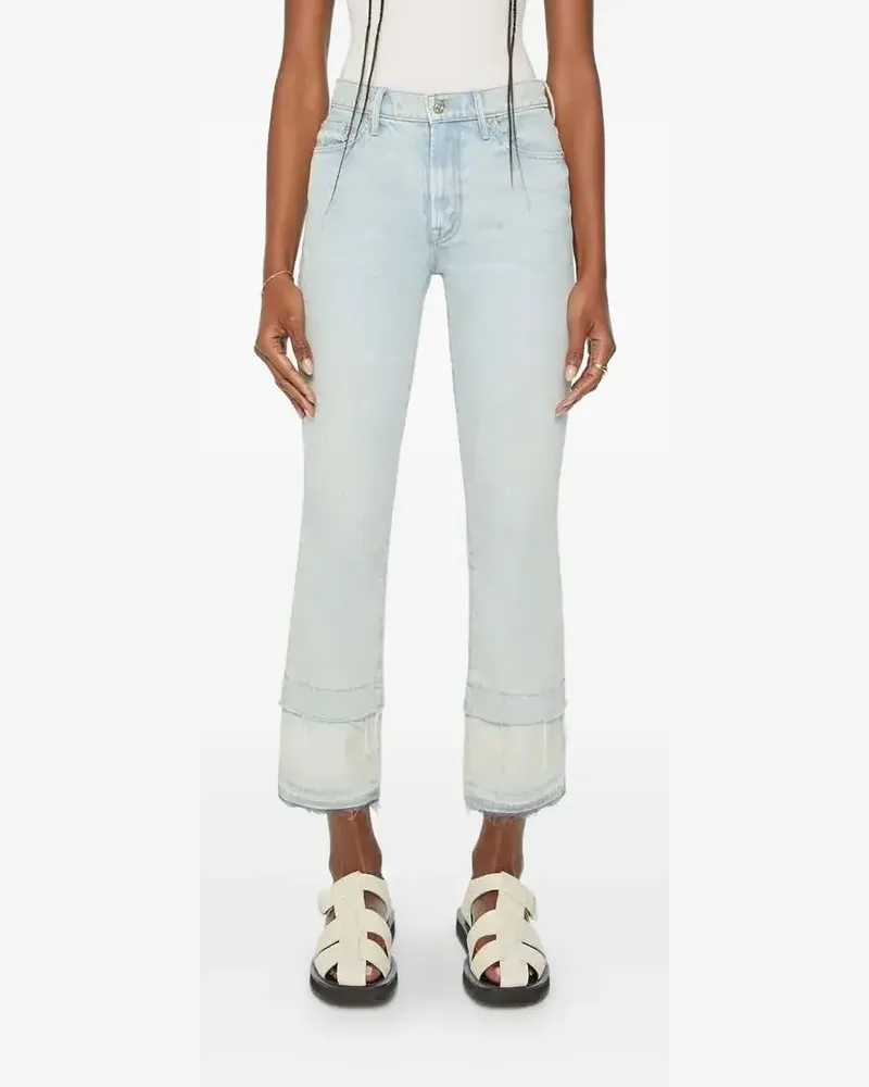 Mother Klassische Cropped-Jeans - Blau Blau