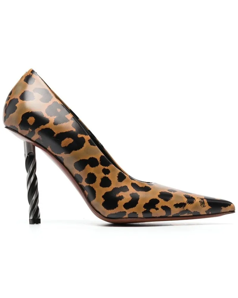 VETEMENTS Pumps mit Leoparden-Print Braun