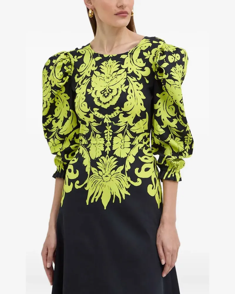 Luisa Spagnoli Kleid mit Puffärmeln - Schwarz Schwarz
