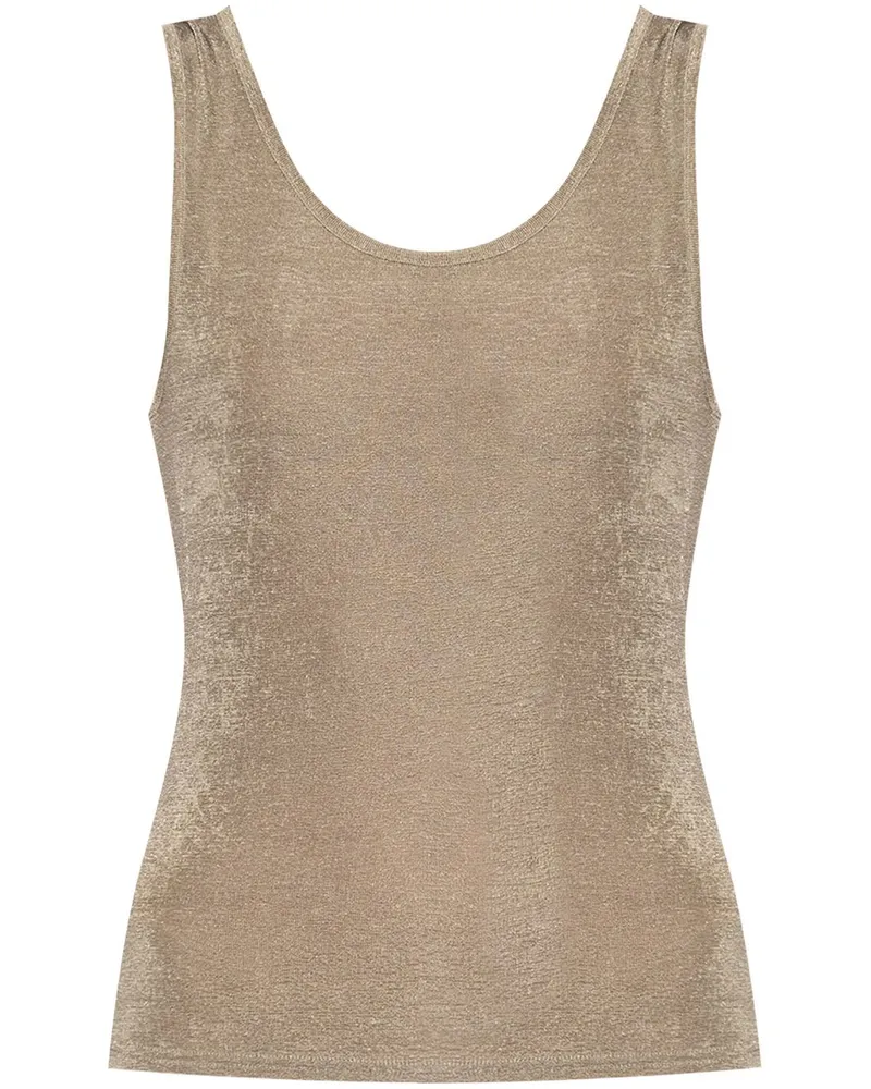 AMI Paris Top mit U-Ausschnitt - Nude Nude