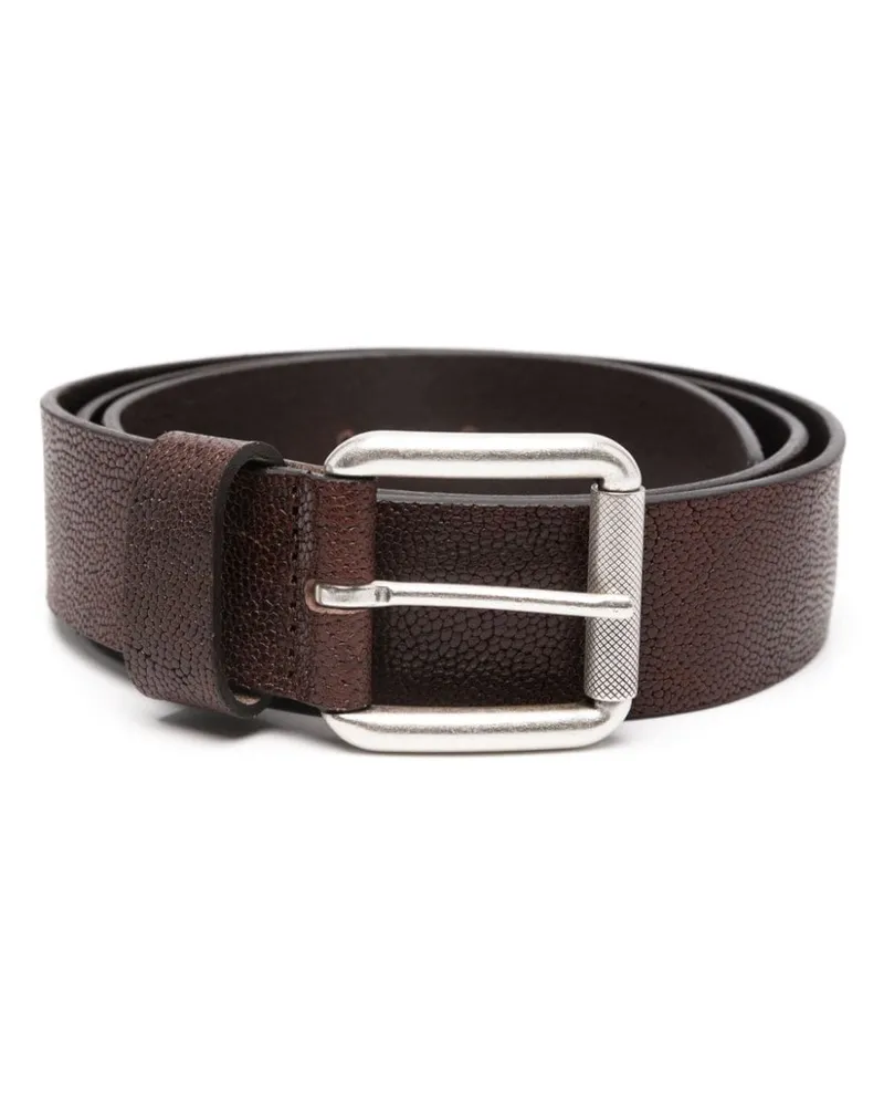 Dondup Gürtel aus strukturiertem Leder - Braun Braun
