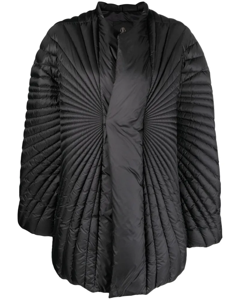 Moncler Radiance Daunenmantel mit Ausstrahlungen Schwarz