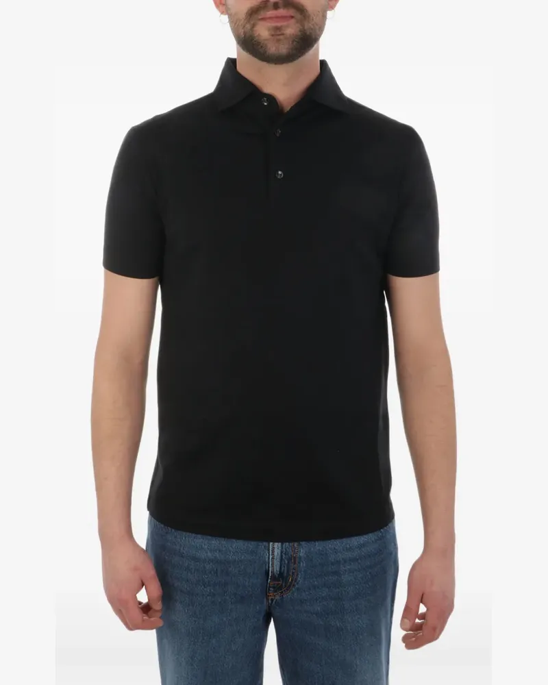 Malo Klassisches Poloshirt - Schwarz Schwarz