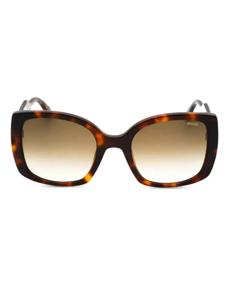 Moschino Sonnenbrille mit eckigem Gestell - Braun Braun