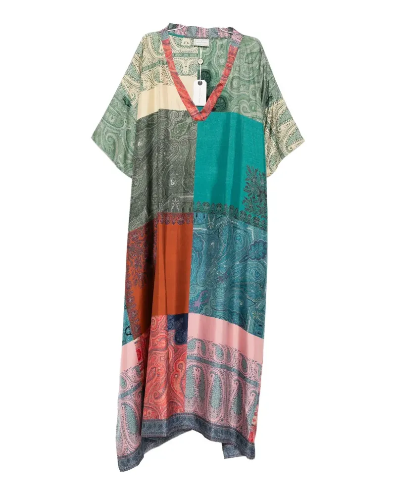 Pierre-Louis Mascia paisley-print patchwork maxi dress - Blau Blau