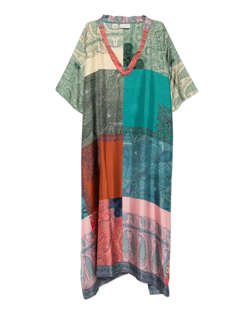 Pierre-Louis Mascia paisley-print patchwork maxi dress - Blau Blau