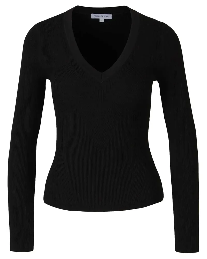 Veronica Beard Gerippter Pullover - Schwarz Schwarz
