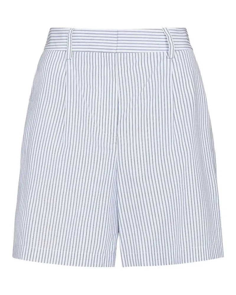 TWP Gestreifte Henry Shorts - Weiß Weiß