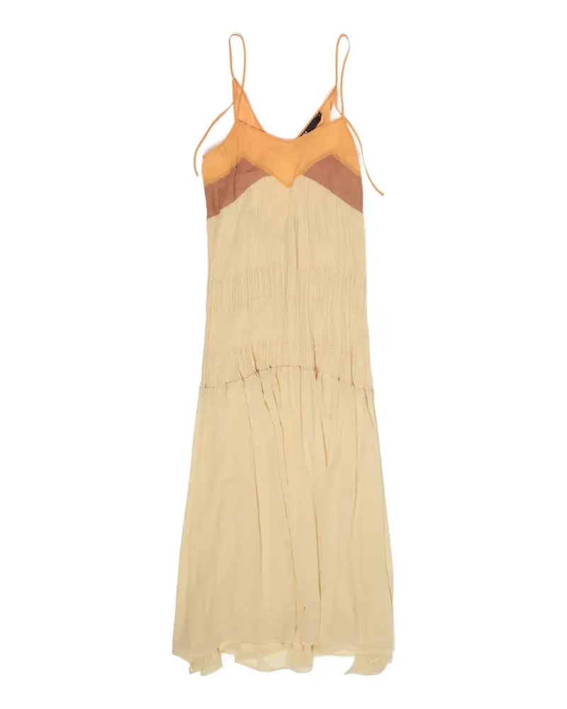 BIMBA Y LOLA Asymmetrisches Kleid mit Falten - Gelb Gelb