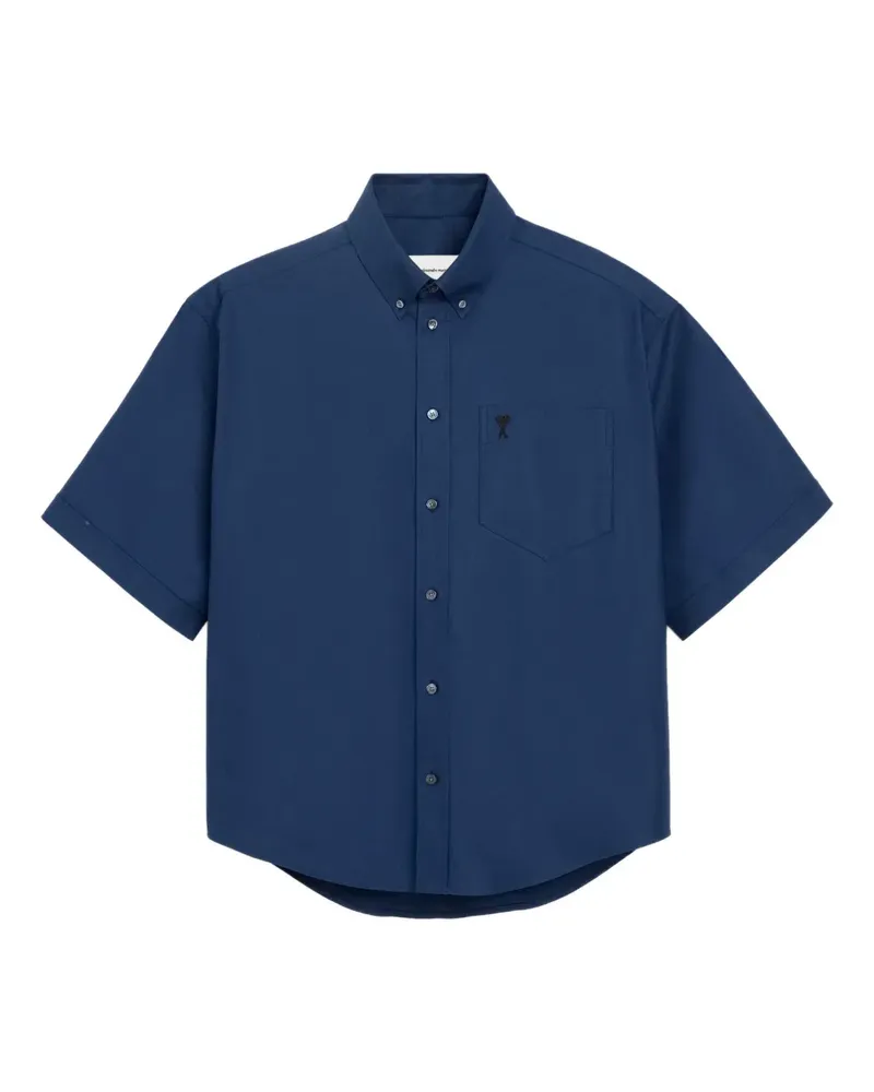 AMI Paris Besticktes Hemd - Blau Blau