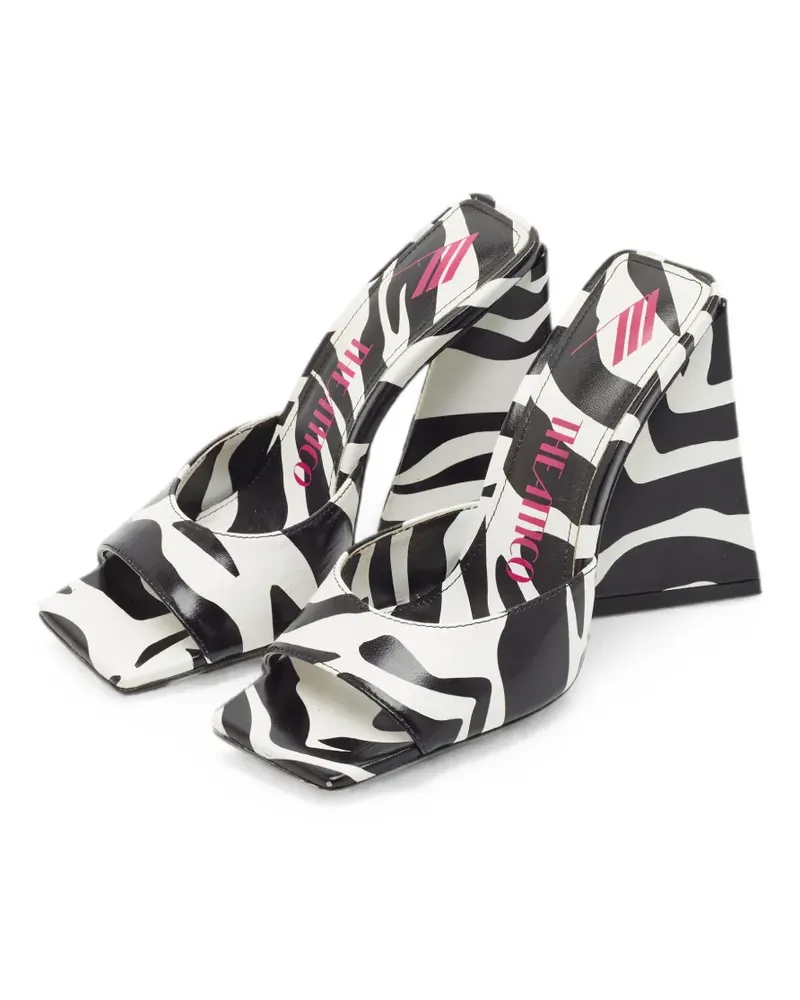 ATTICO Devon zebra-print sandals - Weiß Weiß