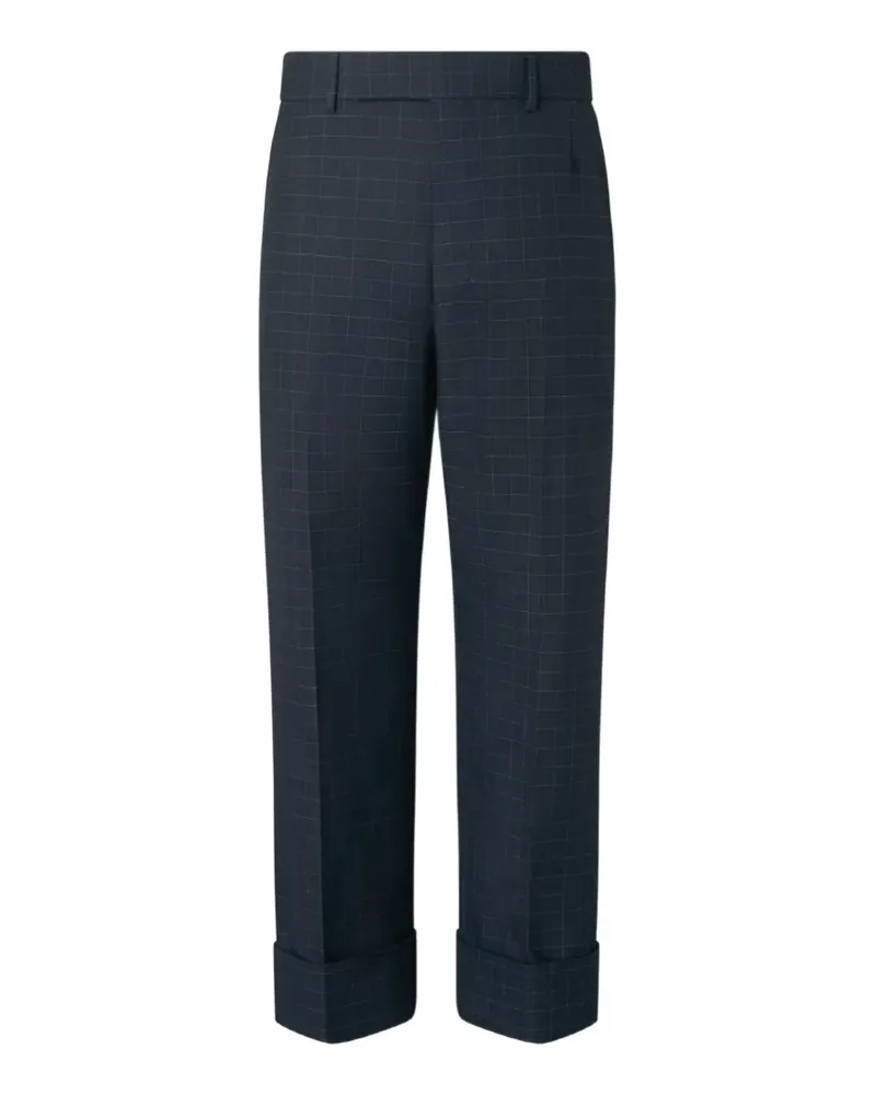 Thom Browne Cropped-Hose mit Windowpane-Karo - Blau Blau
