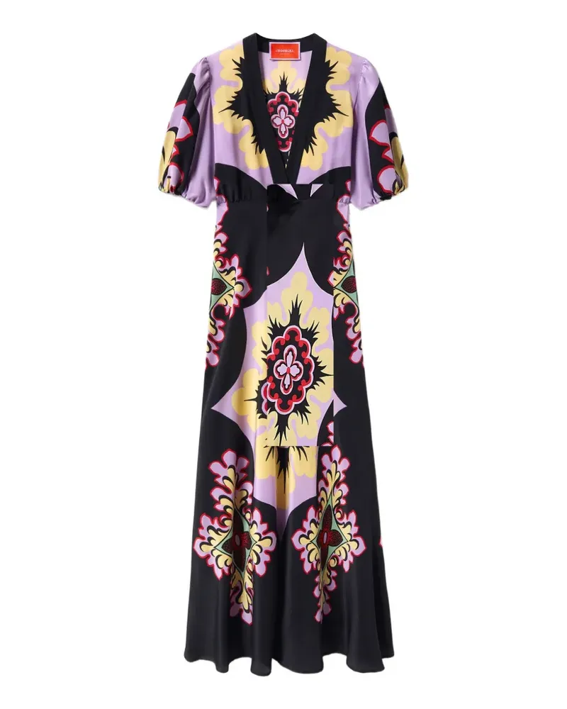 La DoubleJ Kleid mit Blumen-Print - Violett Violett