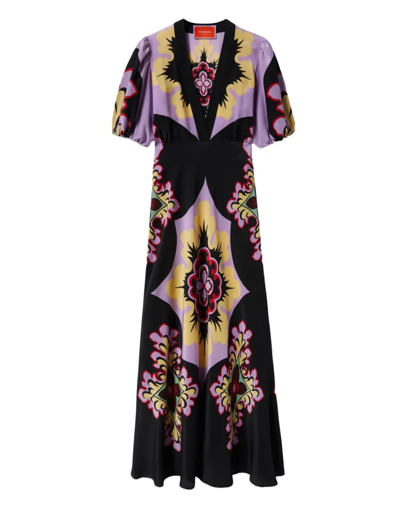 La DoubleJ Kleid mit Blumen-Print - Violett Violett