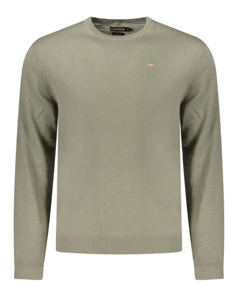 Napapijri crew-neck logo-patch sweater - Grün Grün