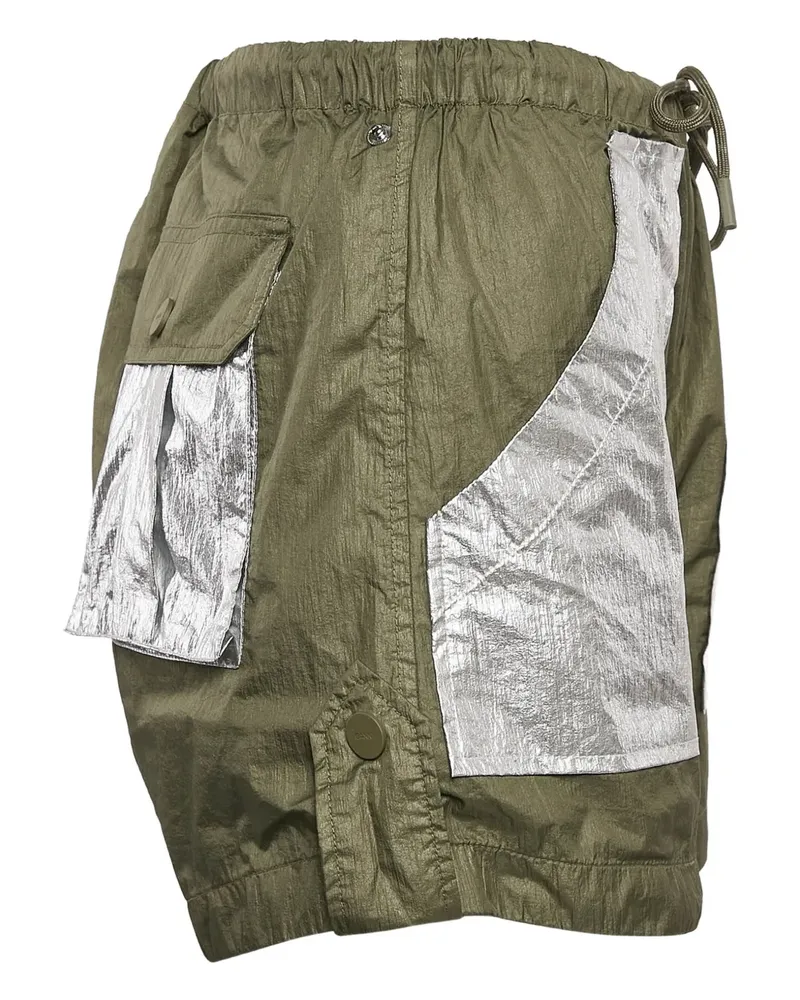 Ganni Shorts mit Kontrasteinsätzen - Grün Grün