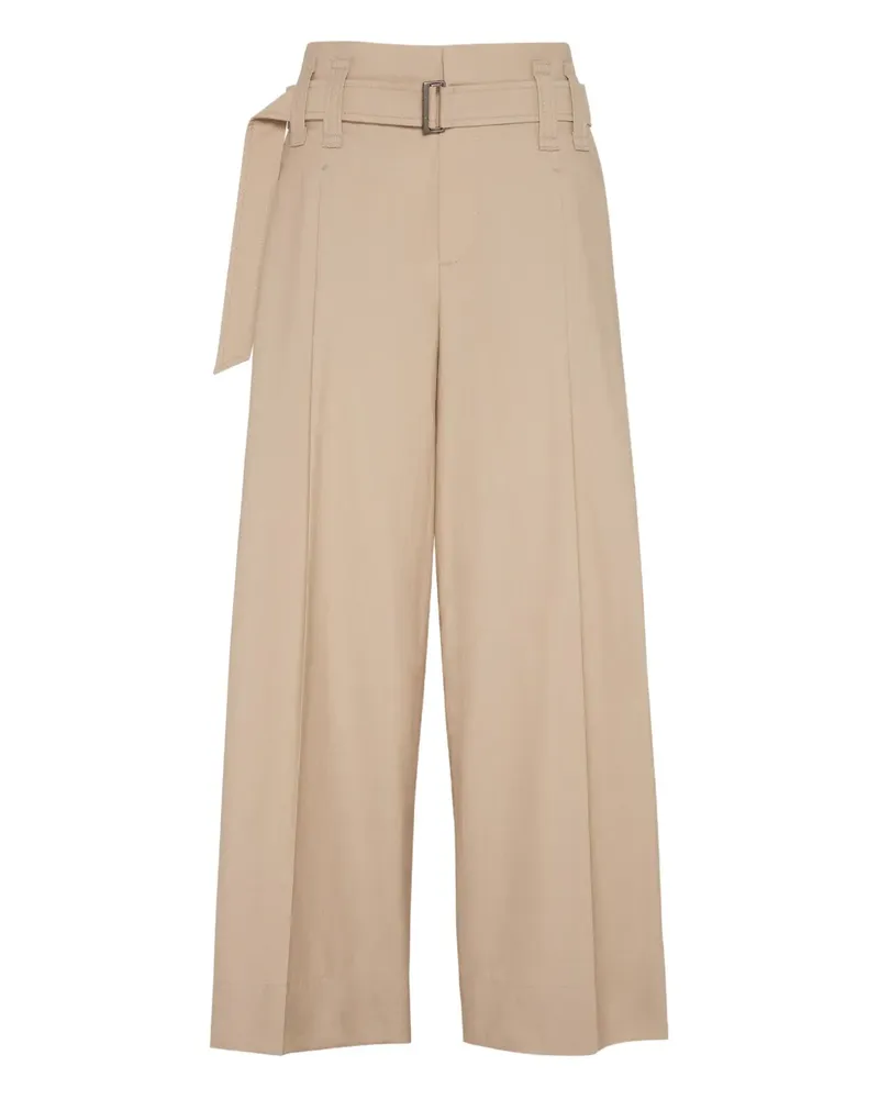 Brunello Cucinelli Hose mit Gürtel - Nude Nude