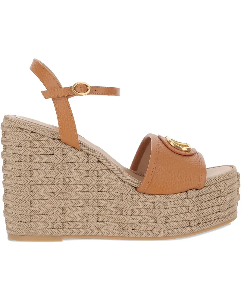 Valentino Garavani Espadrilles mit VLogo-Schild 120mm - Braun Braun